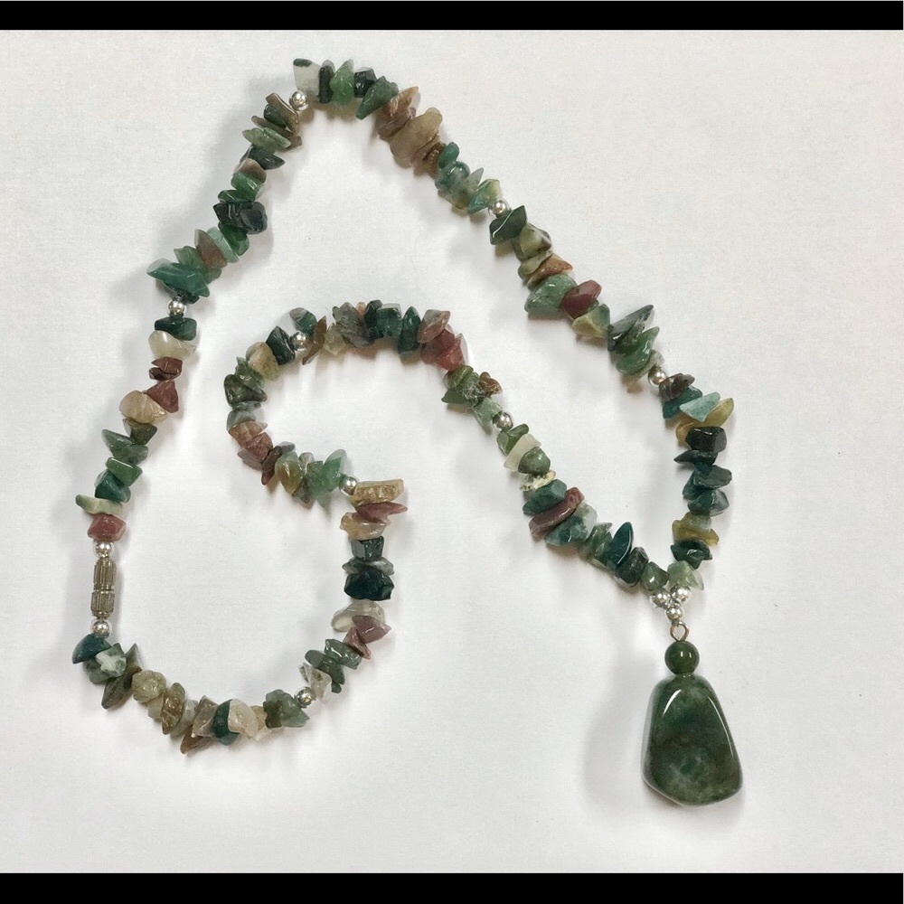 Cool Toned Stone Necklace